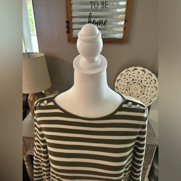 Talbots Striped Cotton Dress - Picture 2 of 6